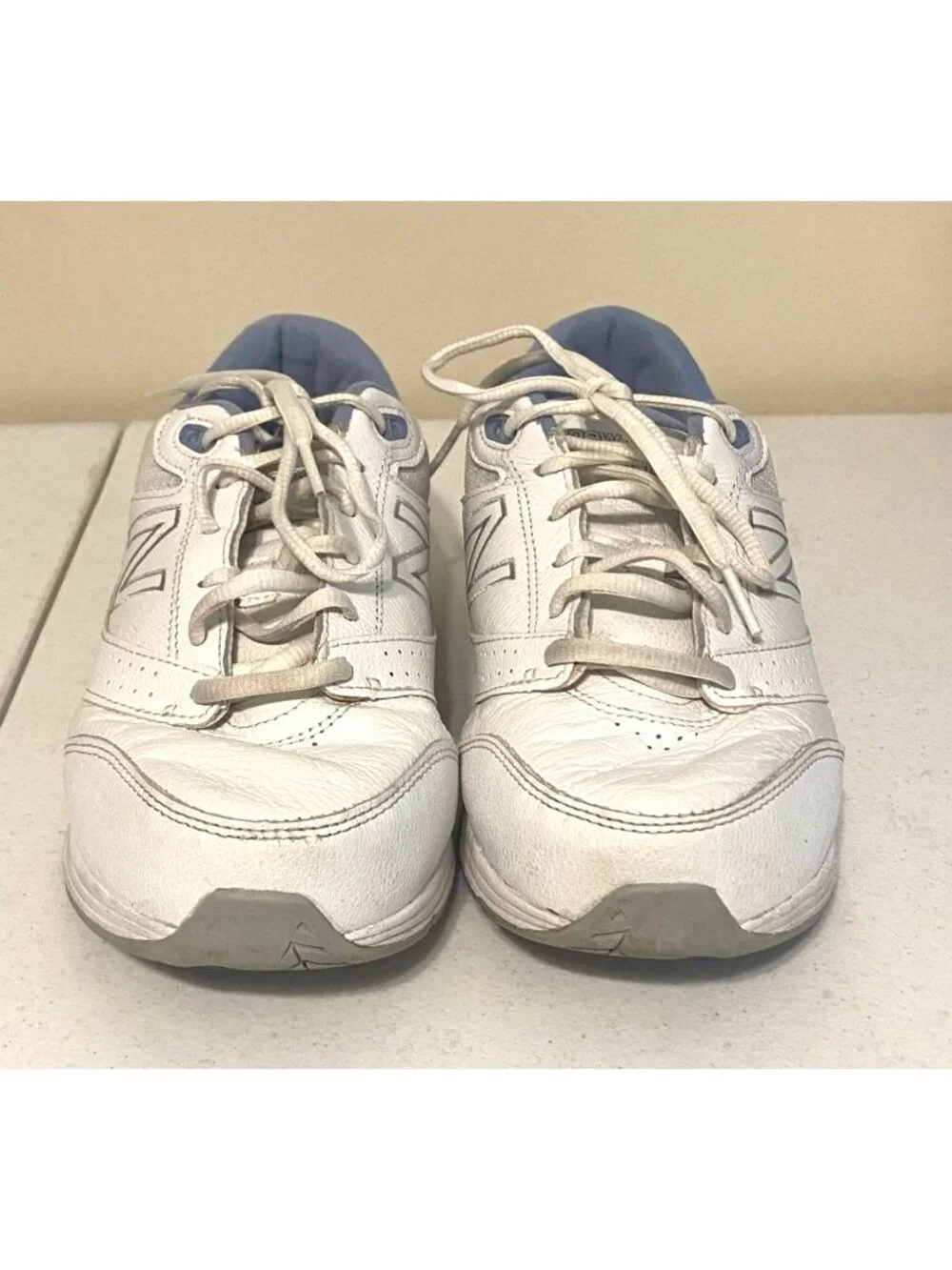Women's New‎ Balance White/Blue Leather 928v3 Walking Shoes Size 7.5 4E WIDE